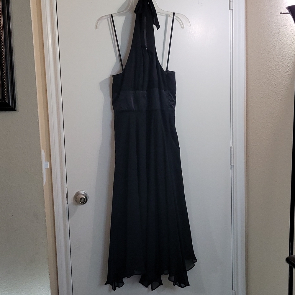Donna Ricco New York Silk Halter Black Dress Size 10